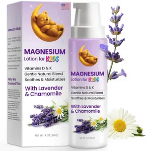 Magnesium Lotion for Kids | Magnesium Lotion for Sleep Bedtime Relaxation & Peaceful Nights | Calming Moisturizer with Lavender, Chamomile & Vitamins D & K | Hydrates and Soothing Relief