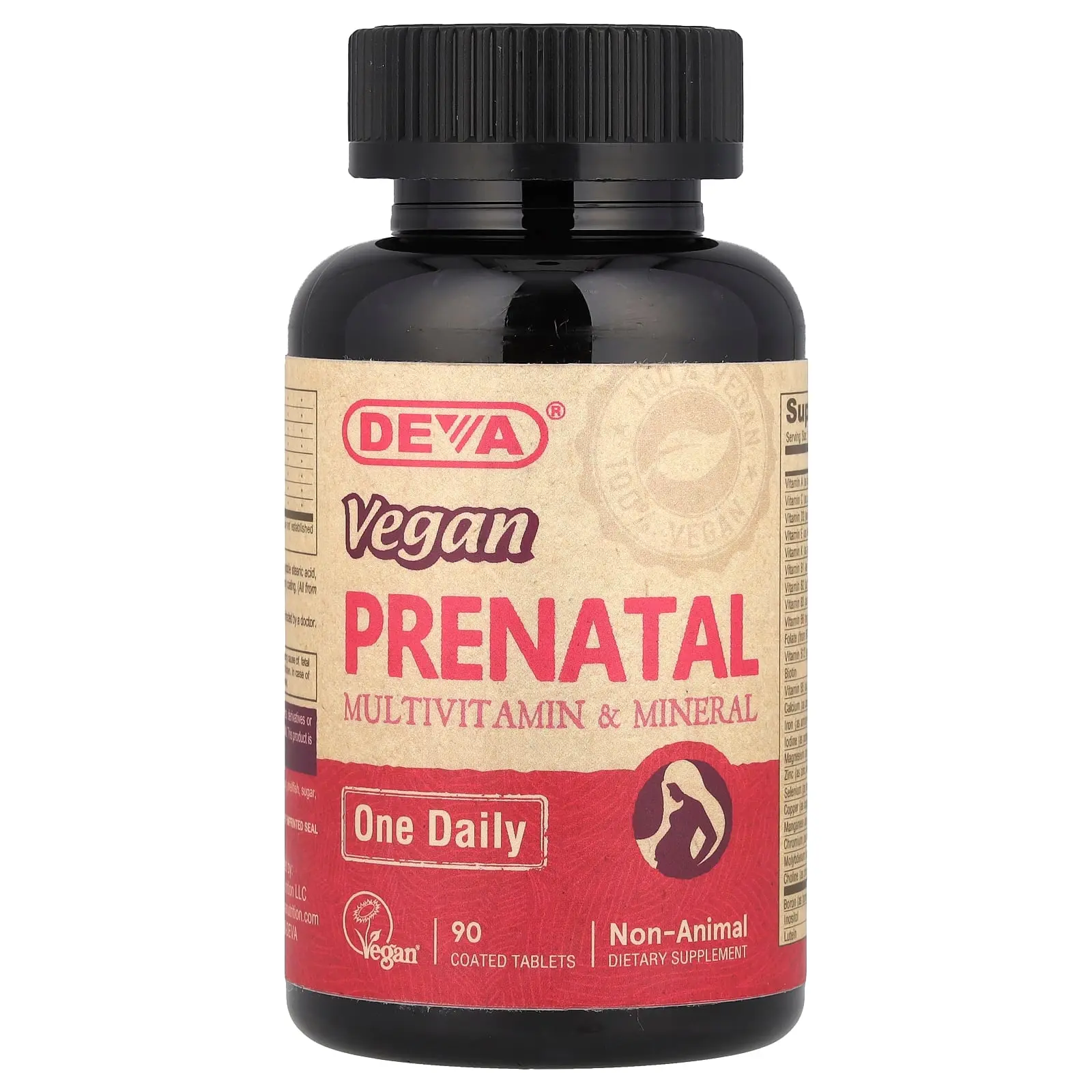 Deva Vegan Prenatal Multivitamin & Mineral, One Daily, 90 Coated Tablets | HSA/FSA Eligible
