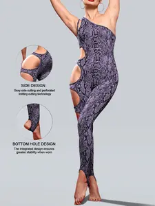 Women's Sporty Plaid Yoga Jumpsuit, High-Waisted Long-Sleeve Design, All-Season Wear, Perfect for Fitness & Gym Sessions
