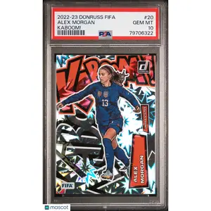 2022 Panini Donruss FIFA Kaboom! Alex Morgan #20 PSA 10