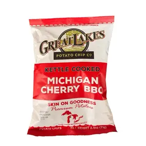 Great Lakes Potato Chips Kettle Cooked Michigan Cherry BBQ Flavor- 1 Bag 71 g