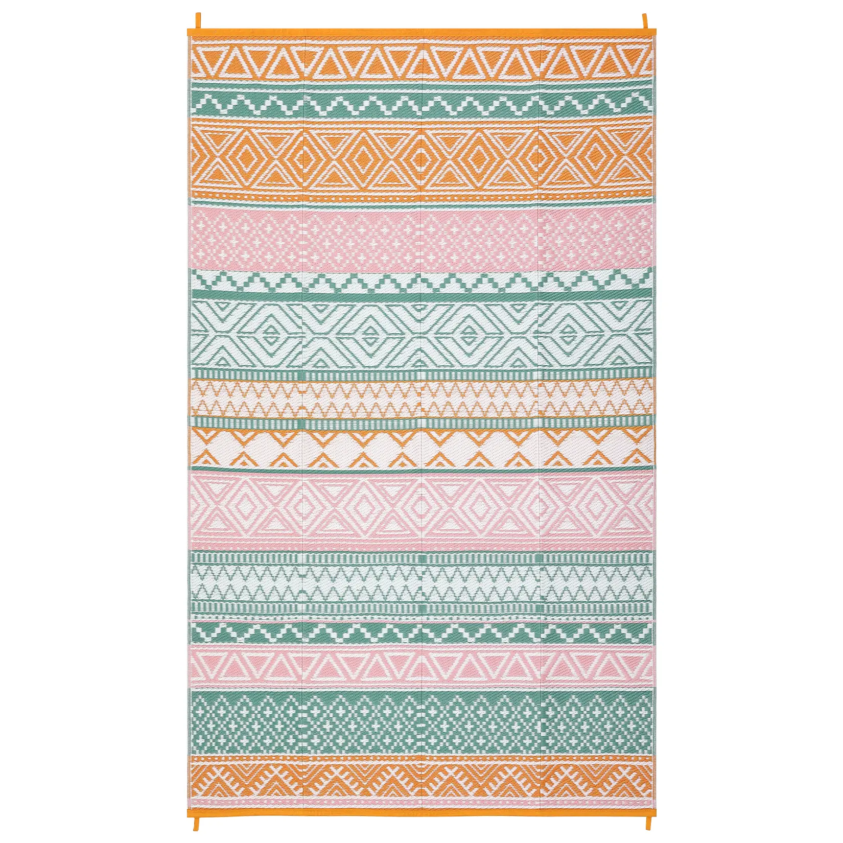 Outdoor Waterproof Rug Bohemian Style Rug Modern Striped Outdoor Rug Plastic Straw Rug Double-sided Reversible Rug for Patio Balcony Deck Beach RV
