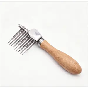 Dog Dematting Brush & Rake | Pet Grooming Comb for Matted Fur & Undercoat | Perfect for Doodles, Poodles, Cats & All Breeds