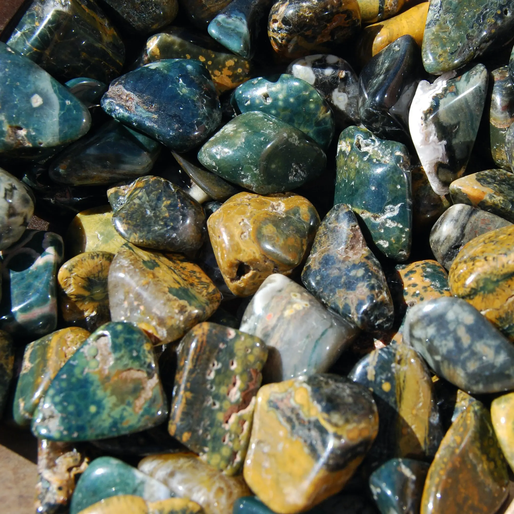 Ocean Jasper Tumbled Stones, Medium/Small