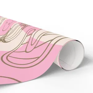 Festive Christmas Wrapping Paper with Gingerbread and Candy Canes