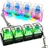 Keyboard Fidget Toy for Adults Clicker Keyboard Light Up, Creamy & Clicky Keyboard Fidget Keychain Adults Keyboard Clicker Sensory Toys for Anxiety Stress Relief