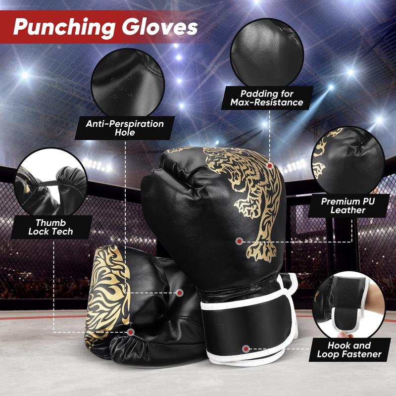 Doulami Punching Bag for Adults 4FT PU Heavy Boxing Bag Set Hanging Boxing Bag Kit W/ 12Oz Gloves DOULAMI