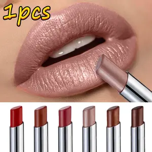 6 Color Matte Moisturizing Hydrating Lipstick Lip Tint Balm, Long-Lasting Easy Application, Non-Sticky, Quick Makeup, Suitable for All Occasions, Girls' Essential, Hydrate, Moisturizer