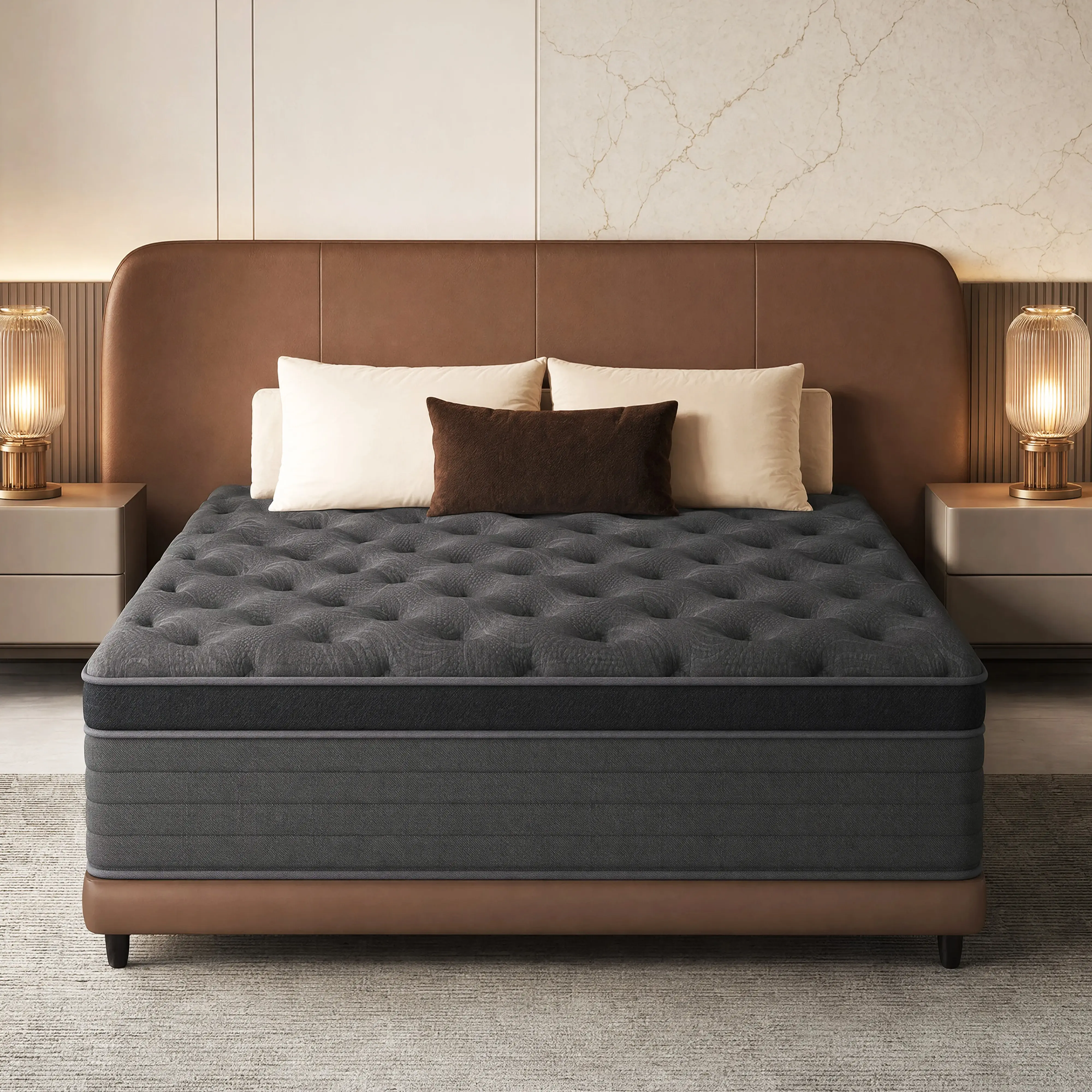 queen size Mattresses 12"14" Twin Full Queen King Size Mattress in a Box Hybrid Spring Gel Memory Foam, Euro Top Medium Firm Ergonomic Mattresses for Motion Isolation, Edge Support, for Home Rooms, Hotels, Boxed Furniture Gift, Memory Foam Mattresses home