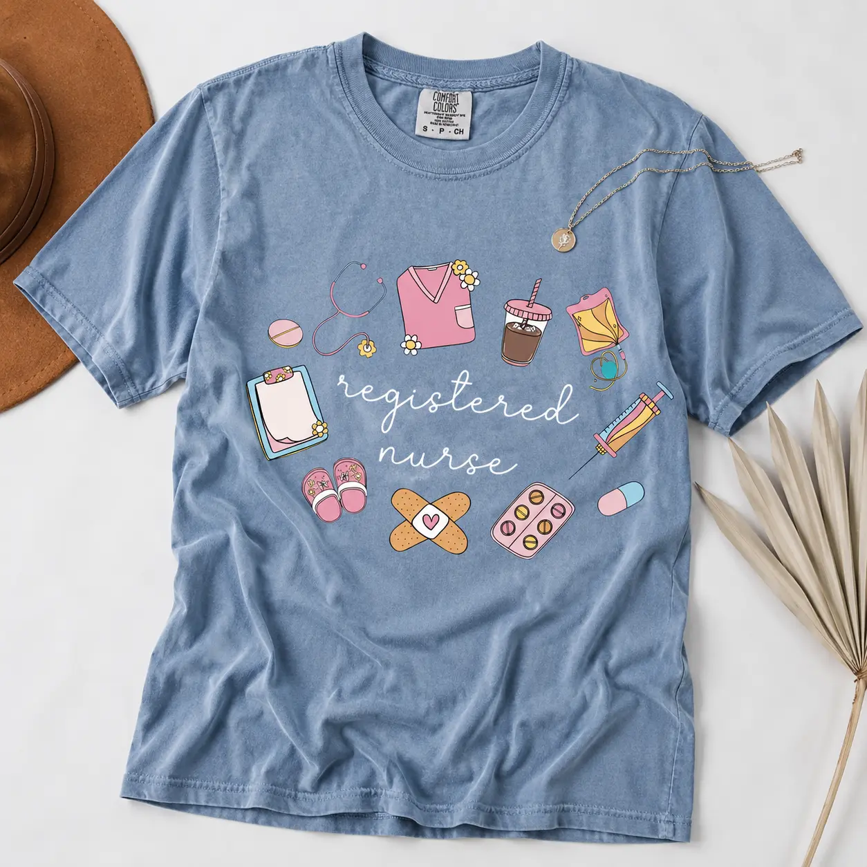 Comfort Colors Registered Nurse Shirt, Nurse Doodle Shirt, Registered Nurse shirt for Women, RN Nurse Tee shirt, Registered Nurse Gifts, Cute Crewneck - TrendWear USA