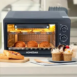 Multifunctional Home Countertop Black Electric Oven FFF-38BRL for Cake Pizza Meat Baking