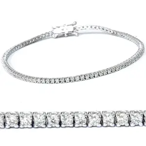 2ct Diamond Tennis Bracelet 14K White Gold 7"