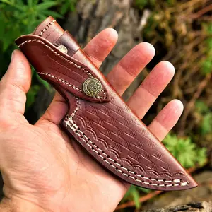 Custom Handmade Leather Knife Sheath – Vertical Fixed Blade Knife Sheath 7 Inch Genuine Cow Leather