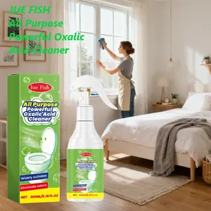 Jue Fish All Purpose Powerful Oxalic Acid Cleaner 200ml Greasy Cleaning Spray Deep Cleaning in Bathroom Kitchen Instant Decomposition of Grease Easily Solve Household Problems Free Hands the Only Cleaner You Need for a Safe Home