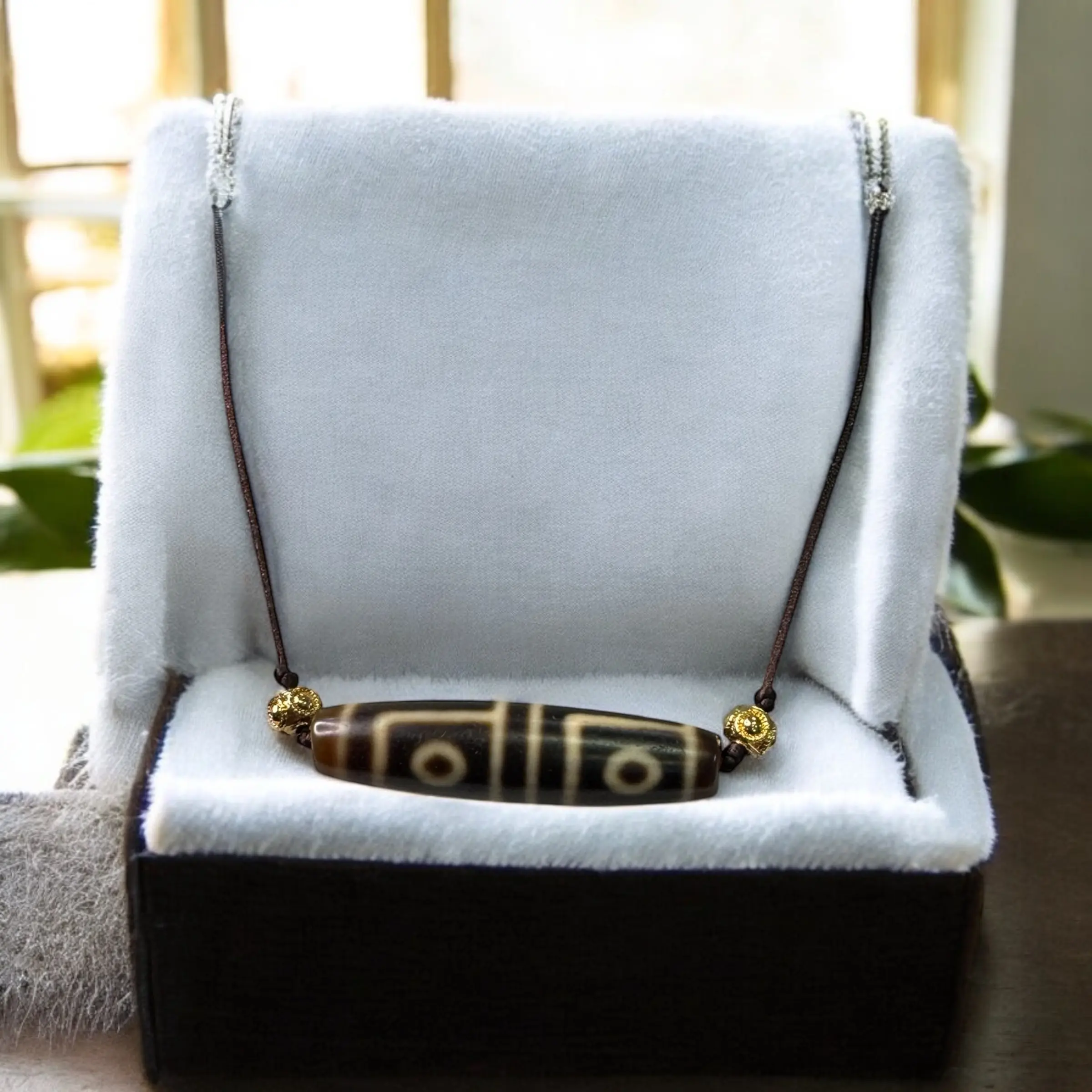 Tibetan Dzi Necklace