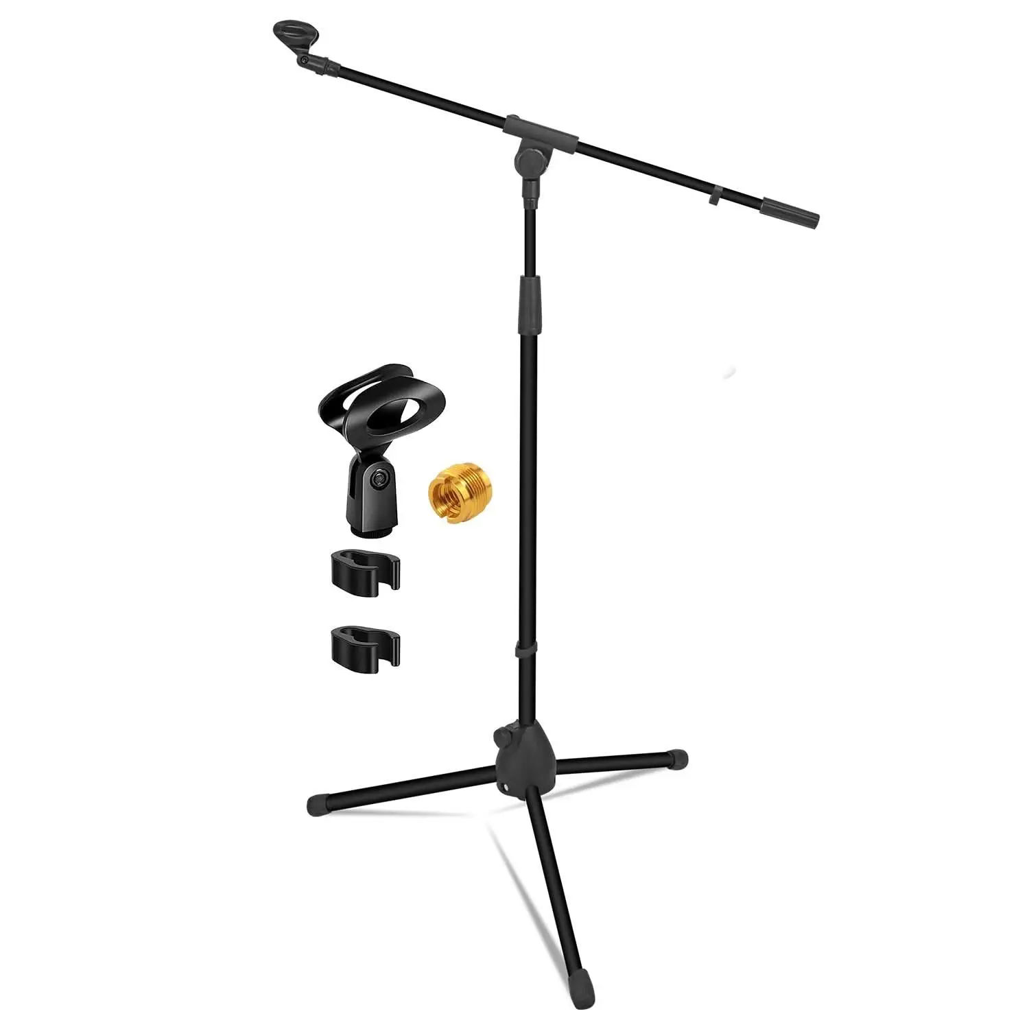 5 Core Mic Stand Floor Adjustable 72" Tripod Microphone Stands w Telescoping Boom Arm