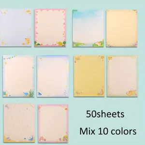 A4 Vintage Floral Stationery Paper, 50sheets 80gsm Printer Paper Letter Writing Paper,Single sided- Printer Friendly, cartoon Painting Classic Design Printer Paper