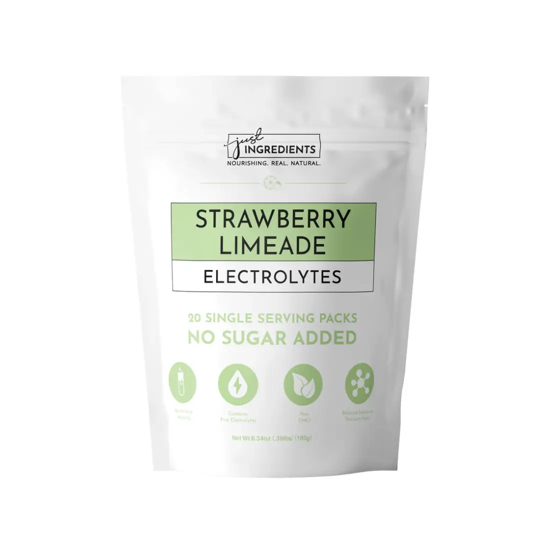 Just Ingredients Strawberry Limeade Electrolytes - Single Serving Packs (20)