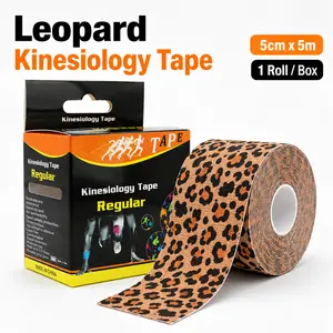 Kinesiology Tape – Elastic Athletic Muscle Support Tape, Latex-Free, Waterproof & Breathable, Relieve Knee Pain, Sprains & Injuries, Fitness & Daily Use uncut kinetic vet wrap mus letape