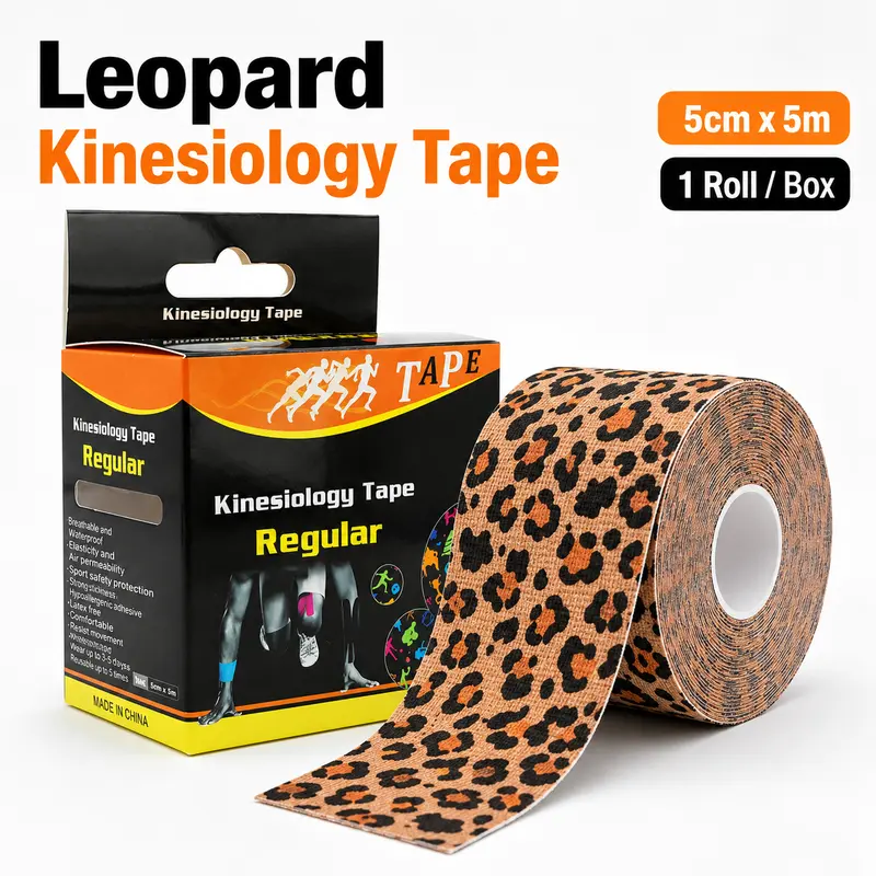 Latex-Free Cotton Uncut Kinesiology Roll Tape - Waterproof, Elastic, Breathable, Durable Sports Tapes, Moisture Wicking, Joint Support, Flexible Wrap for Adult Athletes’ Knee Pain Relief, Strength Training, All Seasons, Unisex