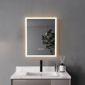 Mirror with Back Lighting for Illumination and Makeup, Ideal for Home or Office Use Decor Switch