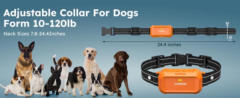 Jugbow Dog Training Collar - 4200FT Remote Range, 4 Training Modes, IPX8 Waterproof, Security Lock, Rechargeable e-Collar-DT68
