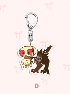 Dandy's World Keychain, Acrylic Pendant, Cartoon Pattern, Poppy Luna Dandy Collection, Ideal Gift for Young and Adult Players, Party Favor