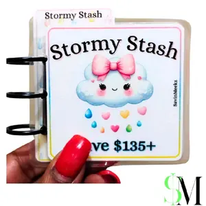 Stormy Stash Mini Dash - Mini Savings Challenge Bundle - Save $135 and More - Collectible Challenges for Cash Budgeting Newbies - Reusable Themed Bundle with Low Amounts for Gradual Savings