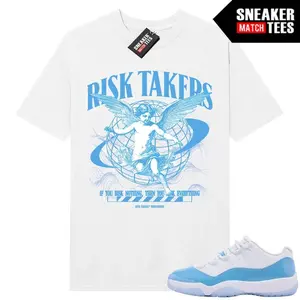 AJ 11 Low University Blue Match T Shirt, Risktakers Graphic Tee, 90s Hip Hop Tee, Gift For Women and Man Unisex T-Shirt, Cozy Gift