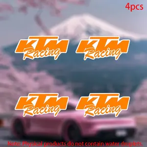 4pcs Moto Motocross Stickers, Durable Vinyl Adhesive Decals for Car Doors Windows Laptops Furniture Bumpers, Easy Application & Removal