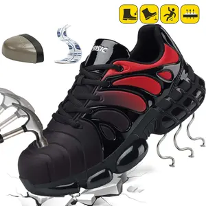 ARISIC Steel Toe Shoes for Men & Women Lightweight Round Toe Work Safety Sneakers Comfortable Stylish Colorful Worker Shoes