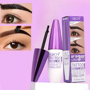 Easy Peel-Off Eyebrow Gel - Tinted Brow Gel, Waterproof & Sweatproof, Long-Lasting Black or Brown TattooTint, Film Forming, Medium Coverage for All Skin Types, Best Women's Cosmetic Gift