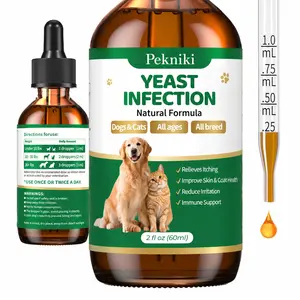 Dog  Ear & Skin Relief Drops - Yeast Infection Treatment For Dogs & Cat - Natural Herbal Formula - Soothes Itching - Supports Healthy