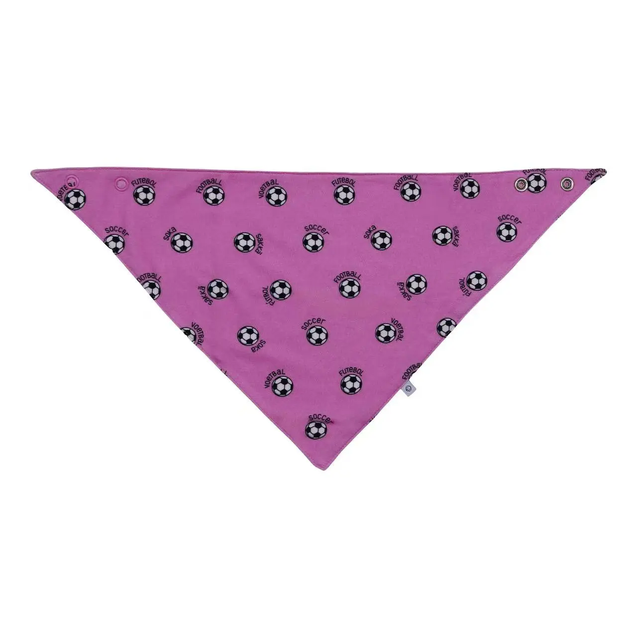 Pink World Soccer Bamboo Bib