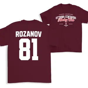 Ottawa Centaurs Rozanov 81 T-Shirt, Hockey Romance Rivalry Graphic Tee Vintage Sports Fan Shirt Unisex Streetwear Gift