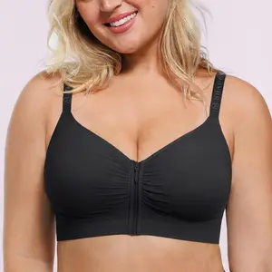 SHAPELLX Bare Essentials Skin Flow Front-Zipper Wireless Bra Live