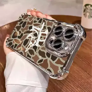 [Full-Upgraded Lens Protection] Old School Camo Red Neck Duck Tough Design Suitable For Aesthetic Electroplated TPU Casing For iphone 17 16 15 14 13 12 11 X XS PRO PLUS MAX AIR Four Corners Anti-Fall Transparent Casual Soft Silicone Phone Cases