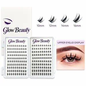 Pre-Glued Manga Lashes | Get Kawaii Doll Eyes in Seconds | Wispy Wet Look Press-On Lash Clusters No Glue Needed