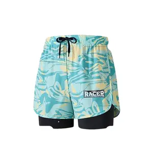 Adult Swimming Trunks Men's Flat-angle Five-point Swimsuit Set Anti-embarrassment New Professional Beach Adult Swimming Equipment
