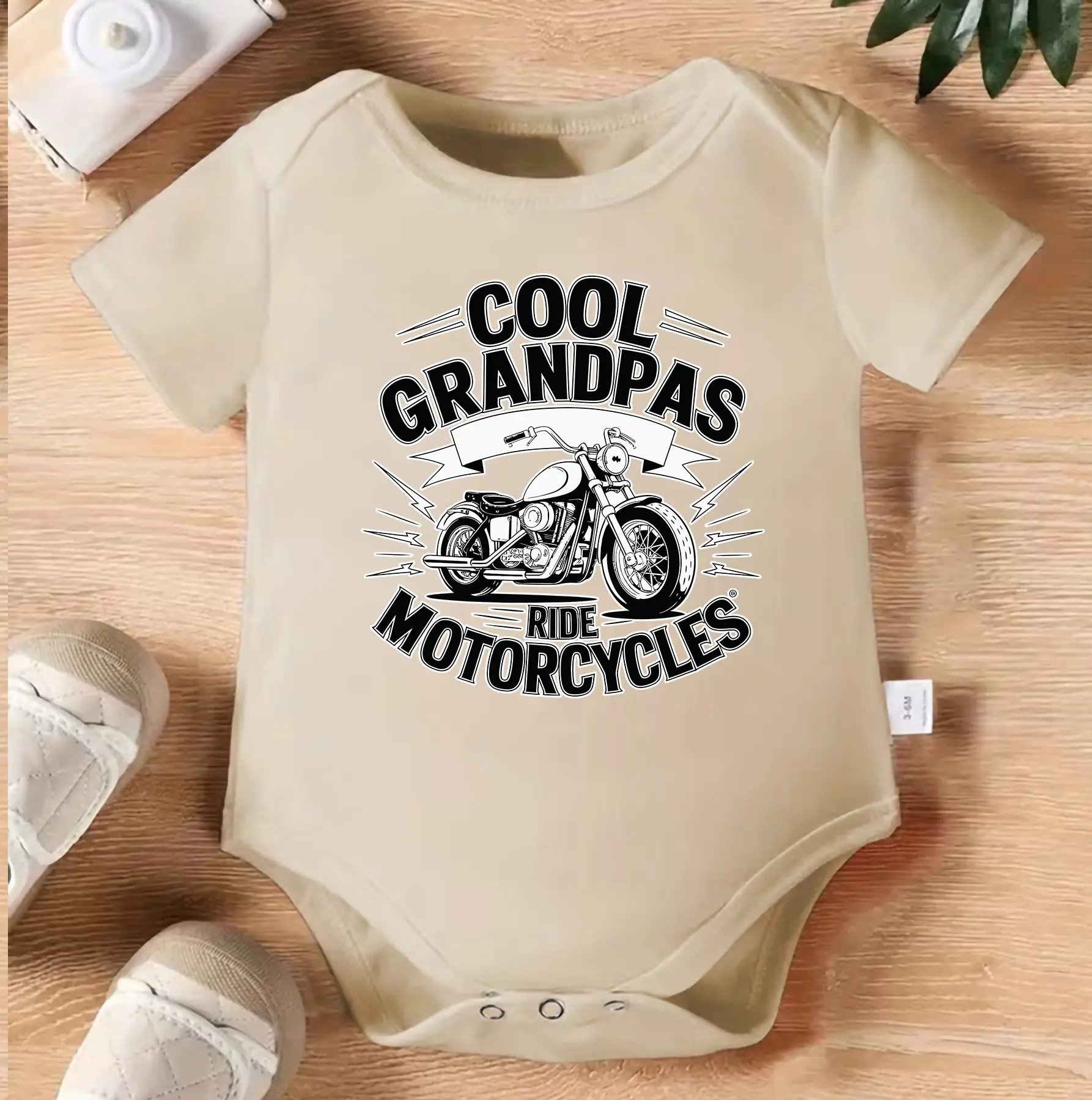 Cool Grandpas Ride Motorcycles Baby Bodysuit, Funny Grandpa Onesie, Biker Grandpa Infant Romper, Cool Grandpa Newborn Outfit, Motorcycle Baby Clothes, Grandpa Baby Shower Gift, Grandchild Bodysuit