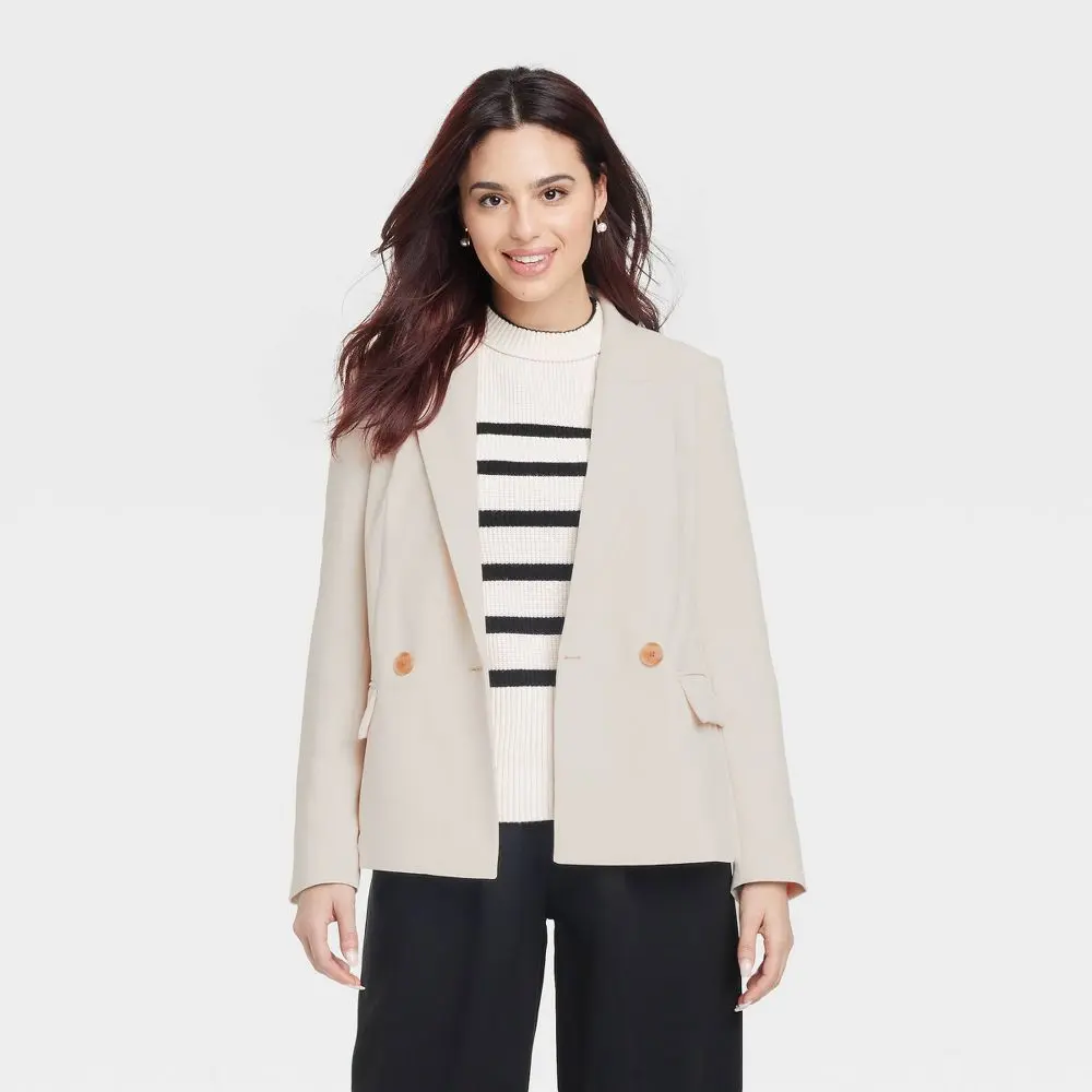 Women's Signature Crepe Slim Fit Blazer - A