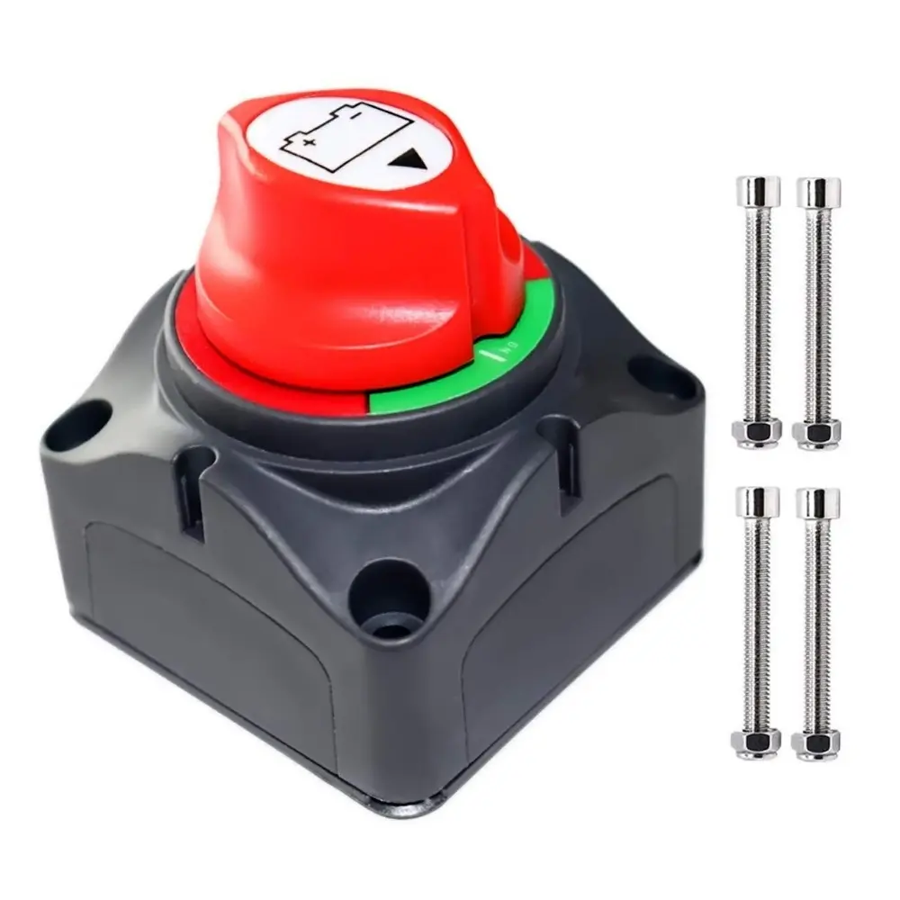 Battery Disconnect Master Switch for Automotive & Motorcycle Use, 12V-48V Waterproof High-Capacity Power Isolator, 275Amps High Current to Isolate Power for Car, RV, Boat