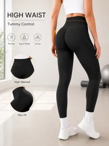 YMZFIT Mesh Detail Curvy Shaping Workout Leggings
