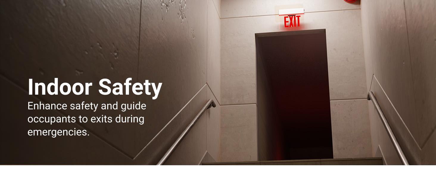 LED Edge-Lit Clear Exit Sign (Red), Single-Sided