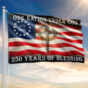 Betsy Ross 250 Years of Blessing American Cross 1776 2026 Flag, 4th of July, Jesus Flag