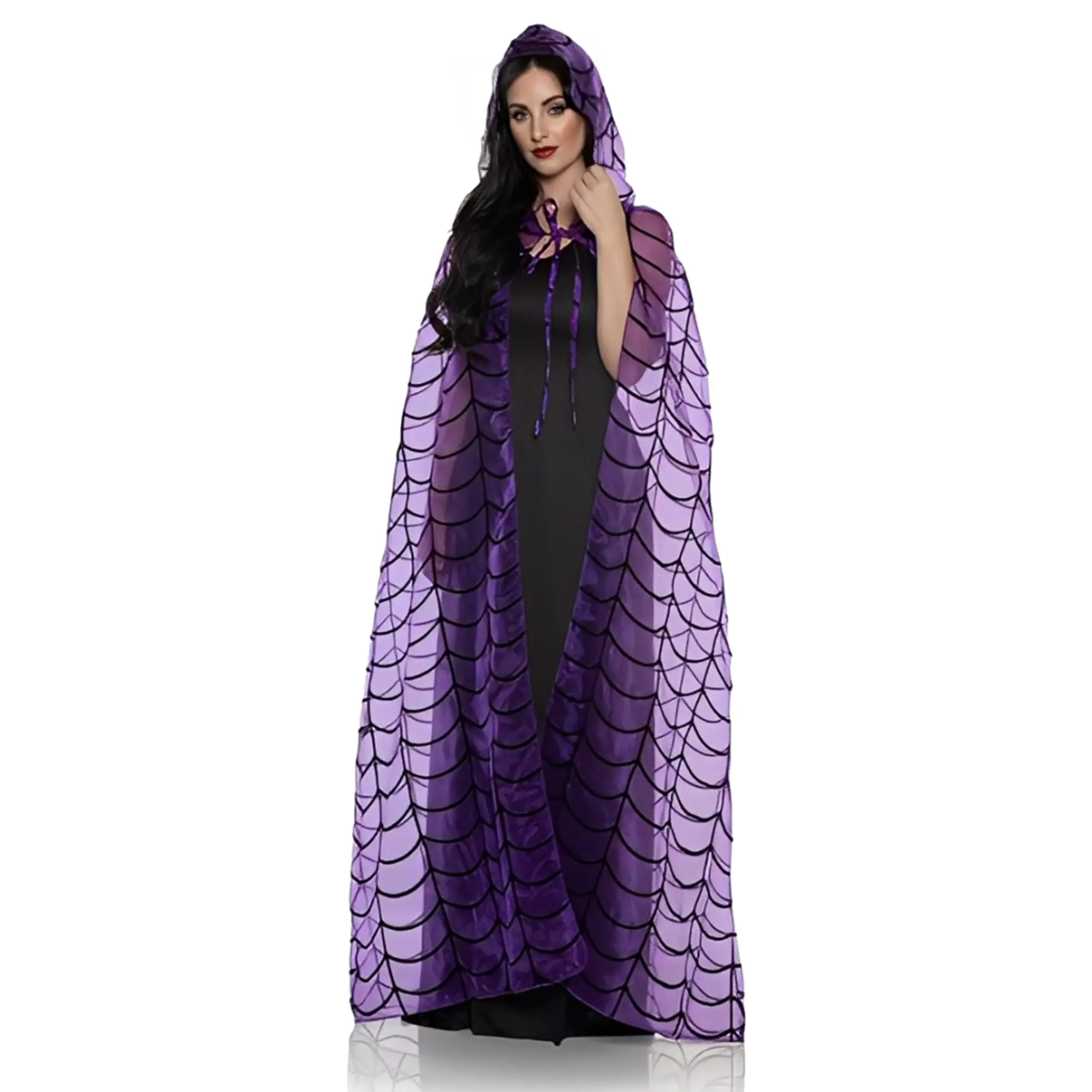 Purple Spider Adult Hooded Costume Cape | Standard