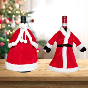 2-Pack Christmas Wine Bottle Covers, Creative Holiday Table Decorations, Home Dining Room Accessories, Perfect for Christmas & Chinese New Year, Ornaments