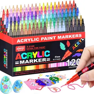 Acrylic Paint Marker Set, 36/60/84/120/168/240 Colors Acrylic Paint Markers Set, Paint Marker and Paint Pens, Acrylic Markers for Coloring Books & DIY Crafts, Permanent Drawing Markers