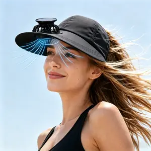 Solar Fan Hat for Men & Women – USB Rechargeable Cooling Sun Cap for Outdoor Hiking, Fishing, Beach