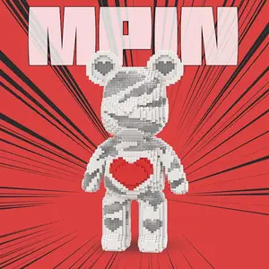 [Valentine's Day]Bear Building Block,MPIN buildingblock, Bear Toys, Birthday Gift,Festival gift,buildingsets,Educational Building Blocks, TrendDecoration,Cool,Brick,FamilyBonding,BlackFriday,Christmas